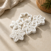 Christmas Embossed Snowflake Baking Mold Set 5 Pcs for Fondant and Pastry — product scene
