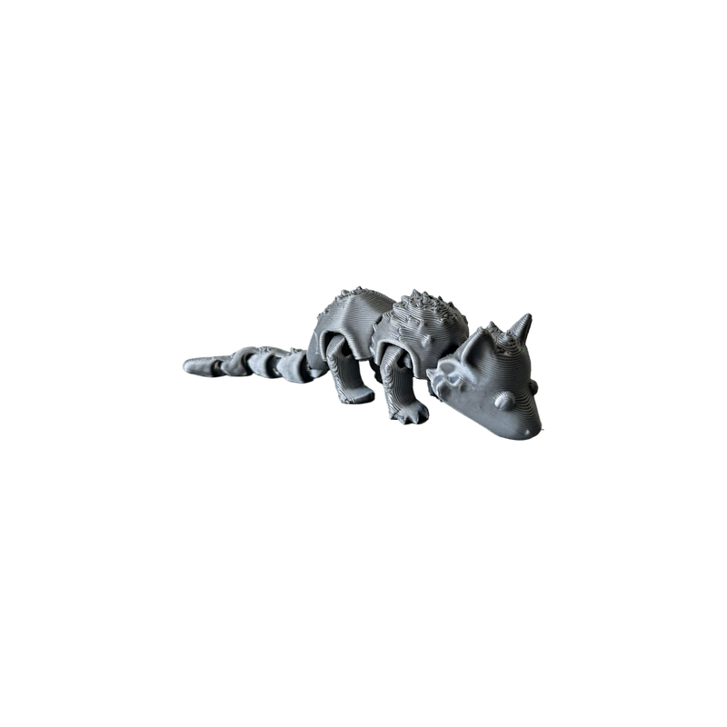 Gray Articulated Opossum Home Decor Ornament, Flexible Desktop Display Decoration