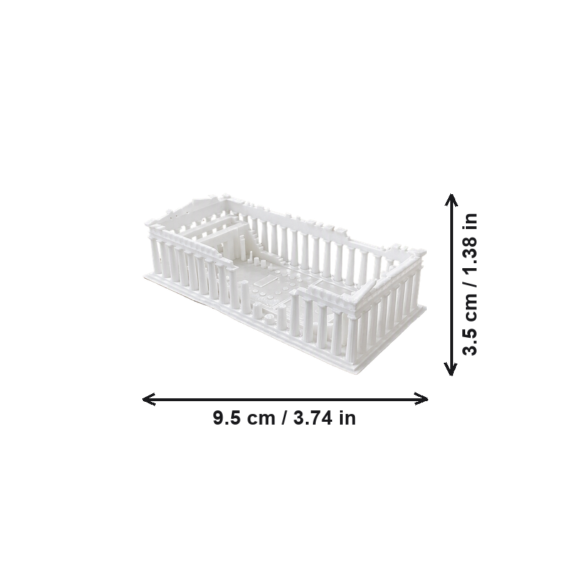 Parthenon Temple Ruins Miniature Building Model Desktop Ornament for Home and Shelf Display — dimensions