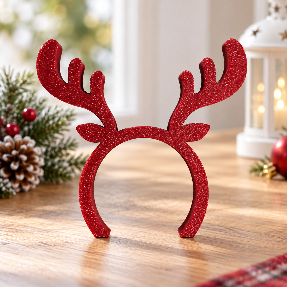 Festive Reindeer Antler Napkin Ring Christmas Holiday Dinner Table Decoration — main product view