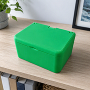 Hinged Flip Lid Desktop Storage Box, Organizer for Small Office Supplies and Daily Items — additional product view