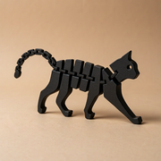 Articulated Poseable Cat Figurine with Flexible Joints, Desktop and Shelf Home Display Ornament — product scene