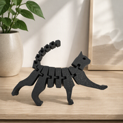 Articulated Poseable Cat Figurine with Flexible Joints, Desktop and Shelf Home Display Ornament — main product view
