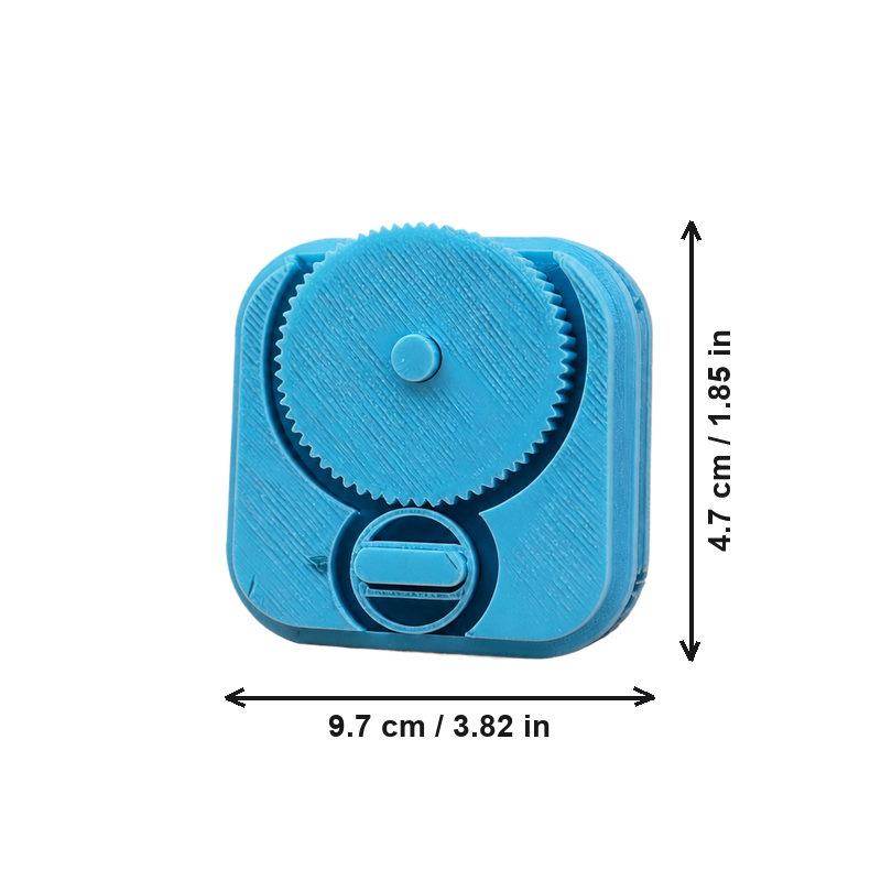 Matte Rotary Fidget Clicker Portable Stress Relief Desk Accessory — dimensions