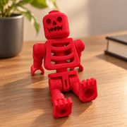 3 Pack Articulated Skeleton Figurines, Creative Desktop Ornaments for Home Office and Halloween Display — product scene