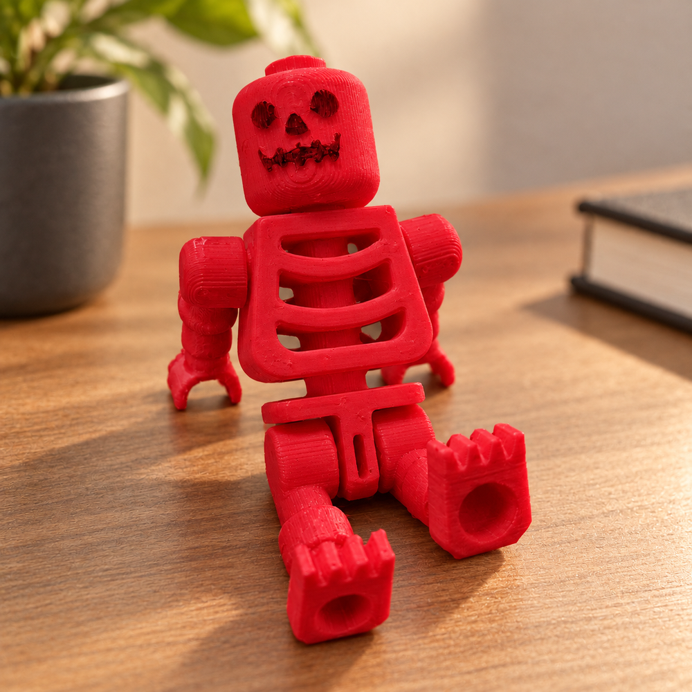 3 Pack Articulated Skeleton Figurines, Creative Desktop Ornaments for Home Office and Halloween Display — product scene
