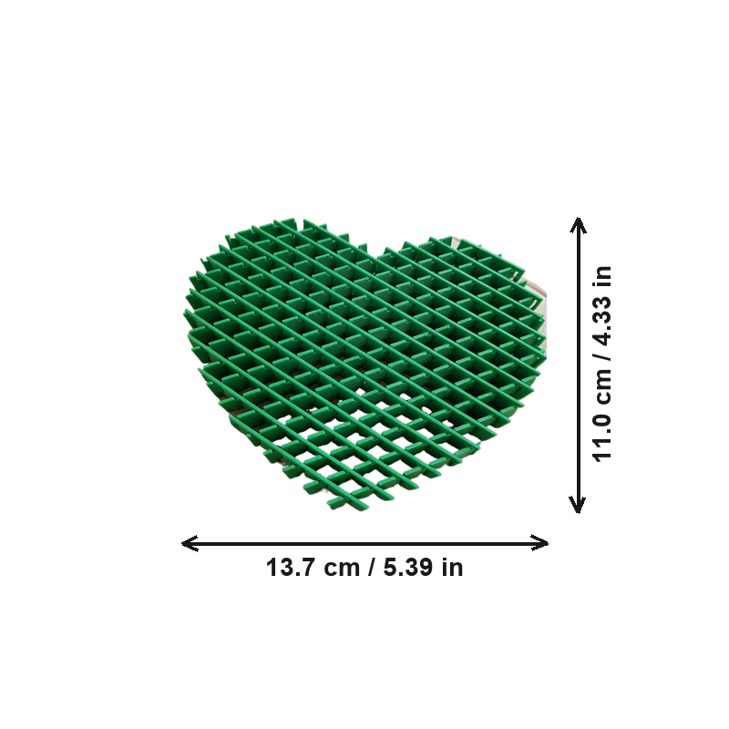 Heart-Shaped Open Lattice Flexible Squeeze Item for Tactile Stress Relief — dimensions