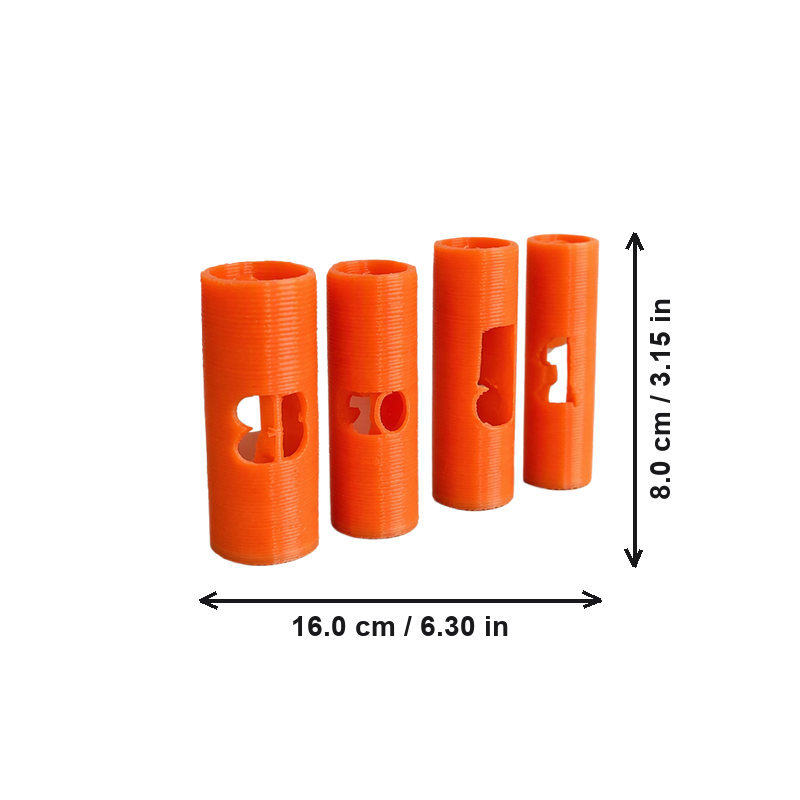 4 Pack US Coin Counter Sorter Tubes for Daily Coin Sorting and Counting Management — dimensions