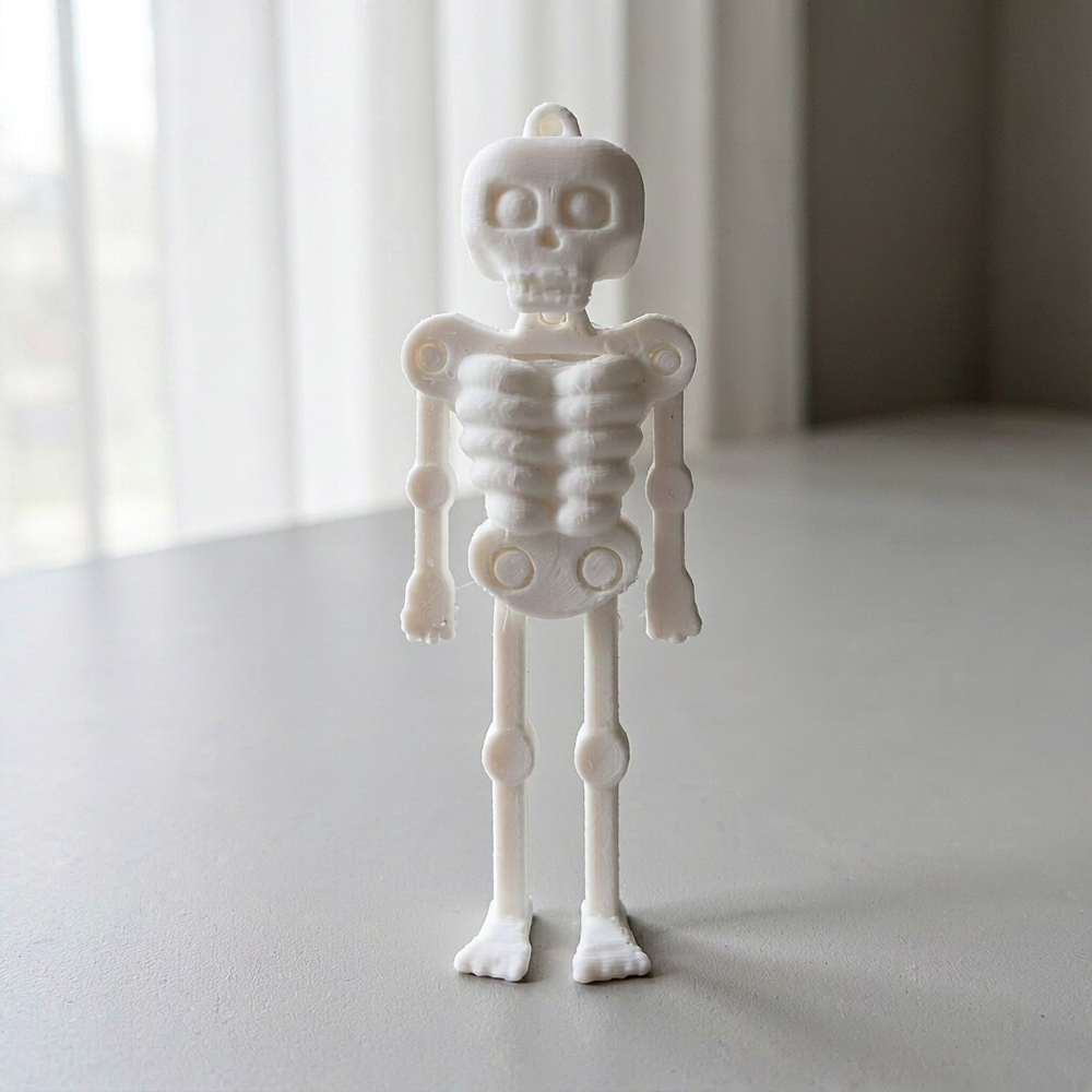 2 Pieces Movable Joint Skeleton Charm Earrings, Spooky Funny Creative Halloween Themed Jewelry — main product view