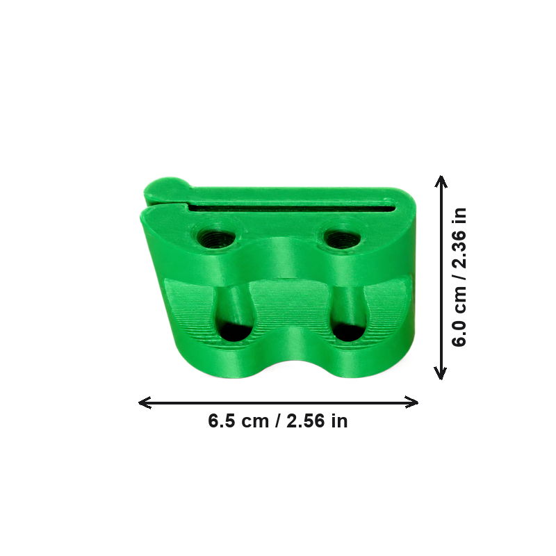 2 Pack Molle Clip Paracord Fasteners, Outdoor Backpack Accessories for Camping and Hiking — dimensions