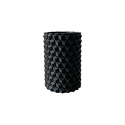Geometric Textured Cylindrical Pen Holder, Desktop Stationery Organizer for Office and Home Desks — white background