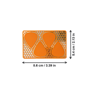 4 Pack Detachable Guitar Picks Portable Slim Honeycomb Hollow Card for Guitar and Bass — dimensions
