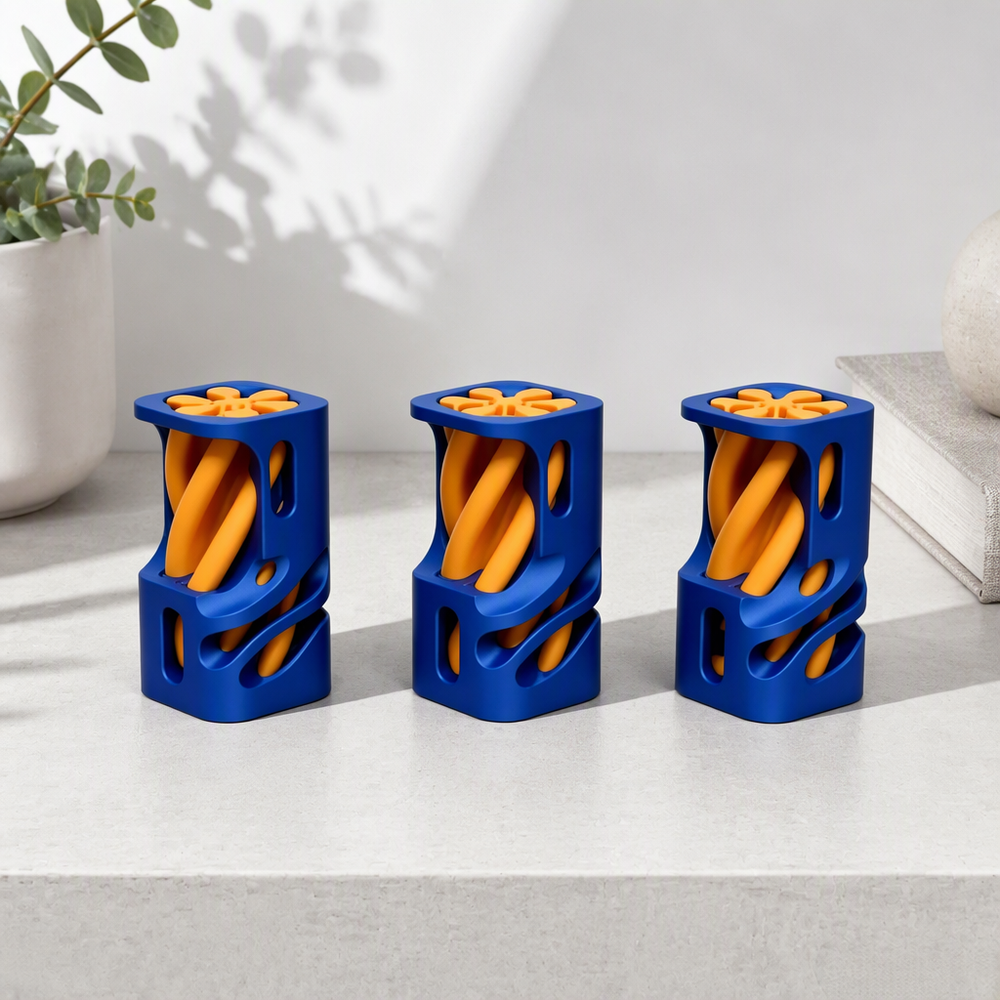 Triple Spiral Interlocking Tabletop Puzzle for Brain Training and Desktop Display — additional product view