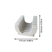 Multi-Slot Kitchen Lid Organizer Rack, Storage Holder for Cutting Boards and Small Plates, Cabinet and Pantry Organizer — dimensions