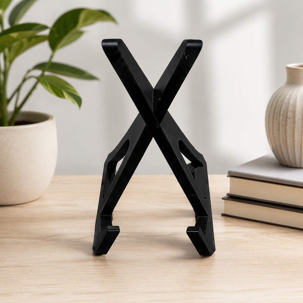 Collapsible X-Shaped Cookbook Stand, Stable Book Holder, Reading Rack for Kitchen Desk Home Use — main product view