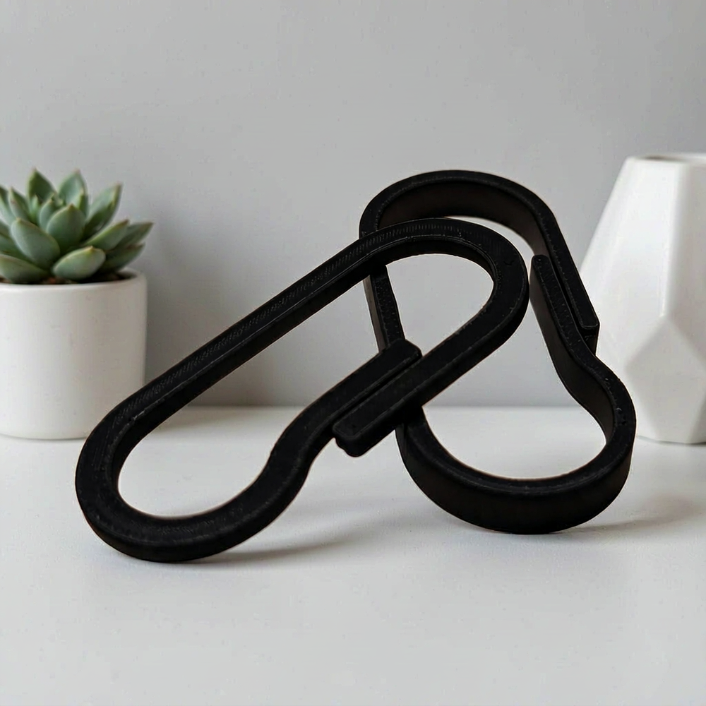 3 Pack Springless Carabiner Clips for Keychains and Small Daily Items — main product view