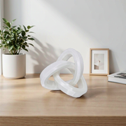 Minimalist Geometric Trefoil Knot Freestanding Desktop Ornament — main product view