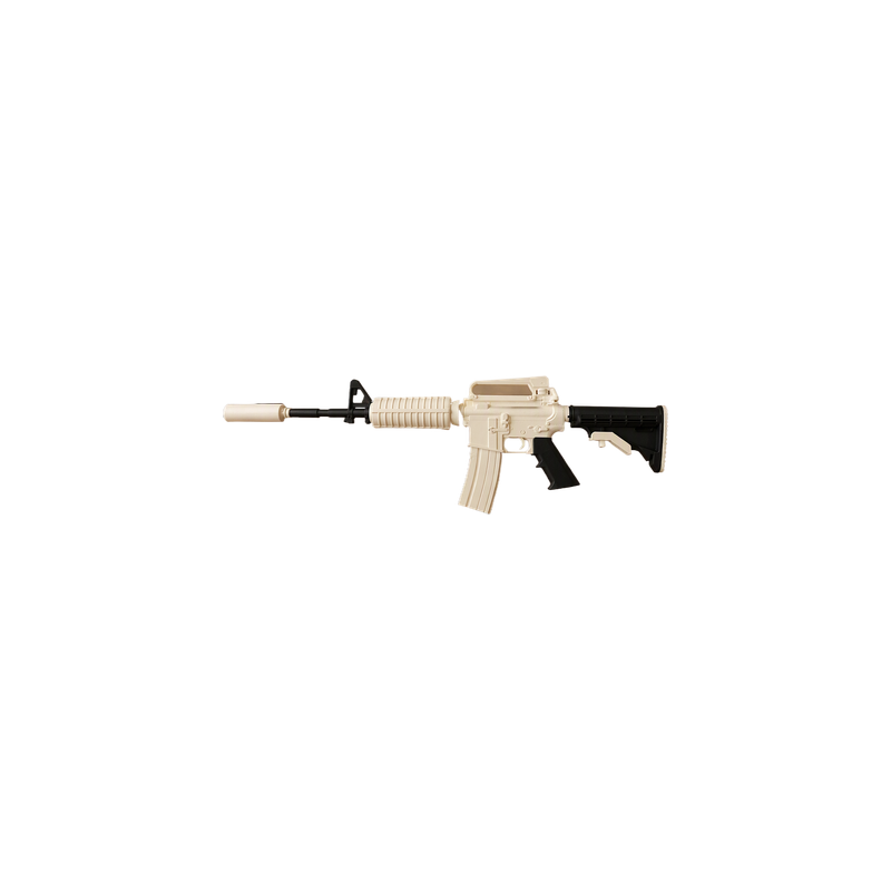 Two-tone Display Rifle Prop Model for Collection — white background
