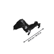 Geometric Dachshund Shaped Wine Bottle Holder, Creative Modern Wine Display Stand for Kitchen, Bar and Shelf Decor — white background