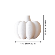 Pumpkin Shaped Textured Decorative Vase Modern Tabletop Dried Flower Display Ornament — dimensions