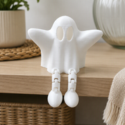 Ghost Figurine with Movable Articulated Legs, Shelf Sitter Tabletop Home Decor for Halloween and Everyday Display — main product view