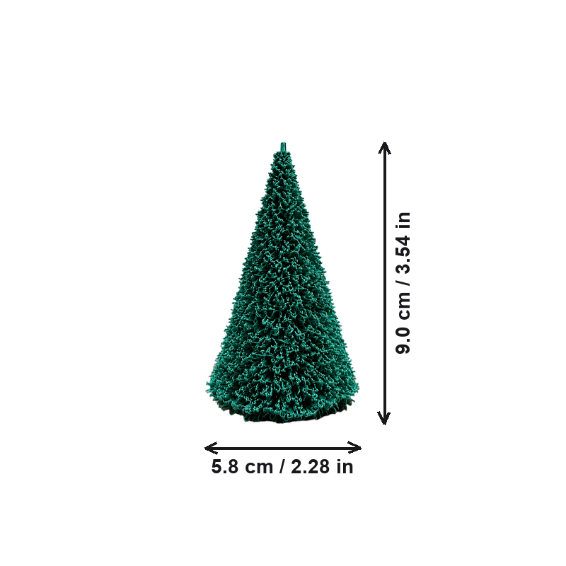 Textured Cone Festive Tabletop Holiday Tree Decoration — dimensions