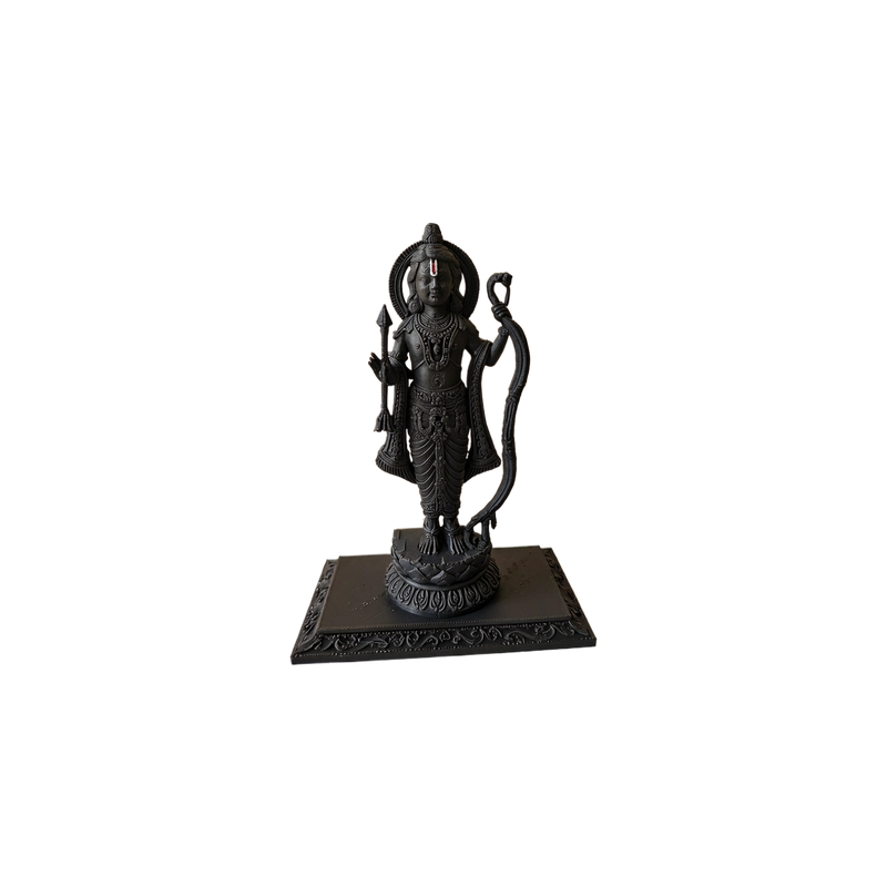 Exquisitely Carved Bow and Arrow Standing Statue, Home Desktop Decor Ornament — white background