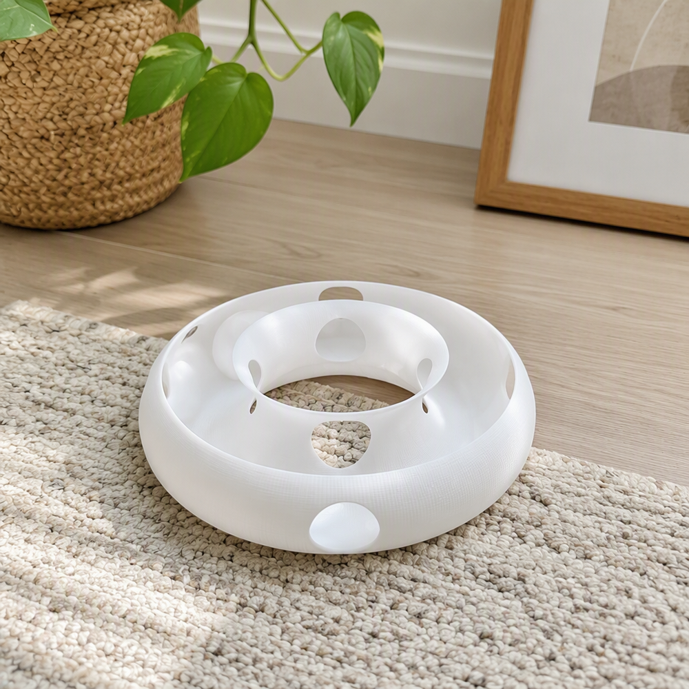 Circular Interactive Pet Play Track with Free-Rolling Ball — main product view
