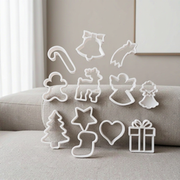 Christmas Themed Cookie Cutter Set, 12 Distinct Festive Shapes for Home Baking — main product view