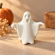 Cute Spooky Ghost Decorative Figurine, Holiday Tabletop and Shelf Display Statue — product scene