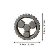 Freely Rotating Planetary Gear Spinner Mechanical Desktop Gadget — dimensions