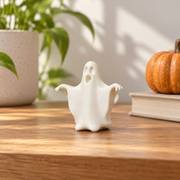 Cute Spooky Ghost Decorative Figurine, Holiday Tabletop and Shelf Display Statue — main product view