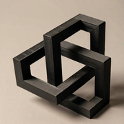 2 Pieces Interlocking Geometric Squares Decor Ornaments for Desktop Shelf Home Office Display — product scene