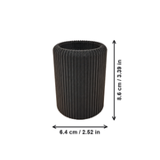 Ribbed Toothbrush and Toothpaste Holder, Bathroom Countertop Organizer, Modern Bathroom Accessory — dimensions