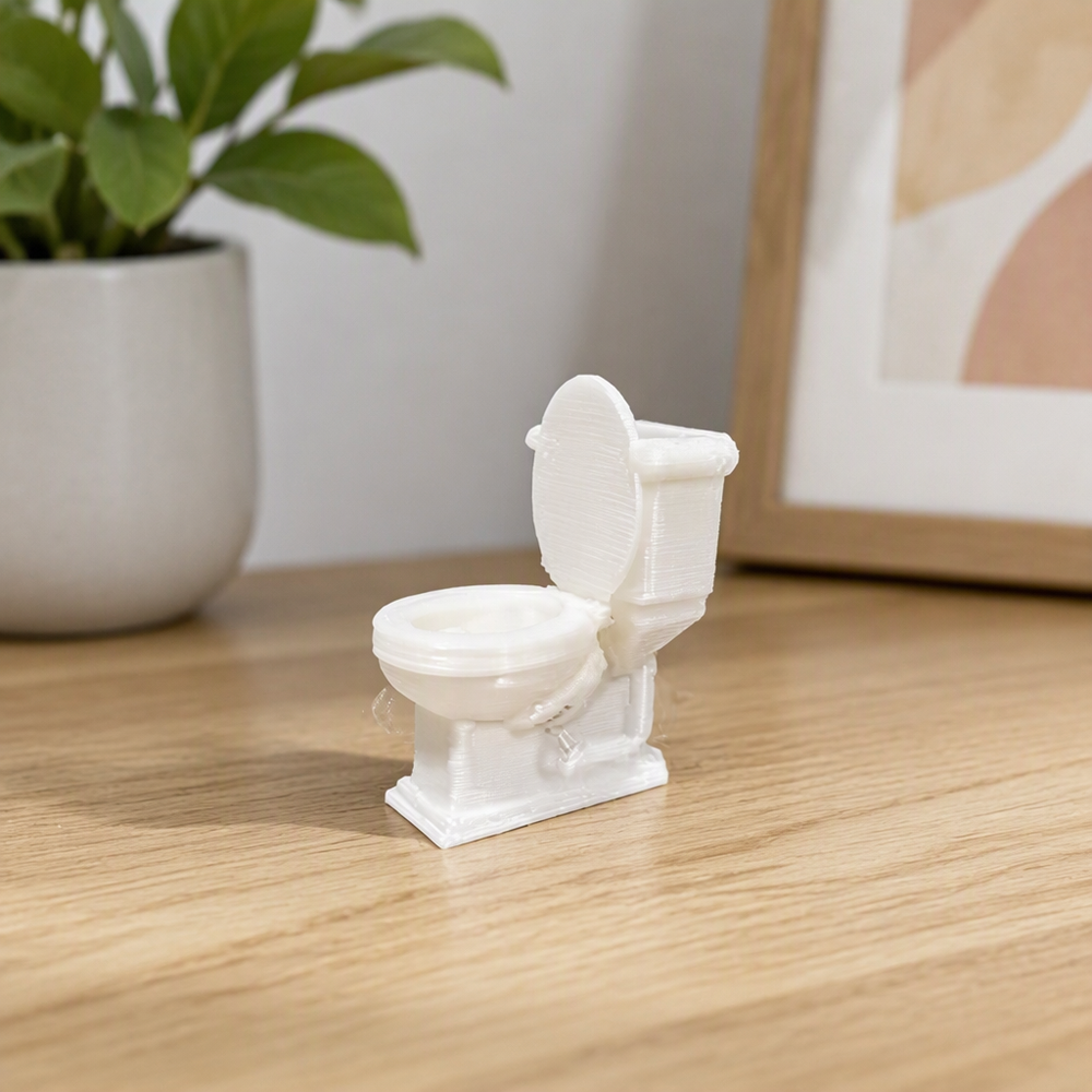 Miniature Toilet Model, Scaled Scene Layout Decor Accessory — main product view