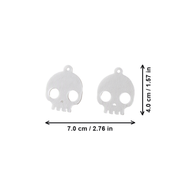 1 Pair Halloween Skull Earrings, Gothic Spooky Costume Party Jewelry Accessories — dimensions