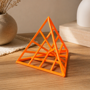 Hollow Geometric Tetrahedron Symmetrical Minimalist Desktop and Shelf Display Ornament — product scene