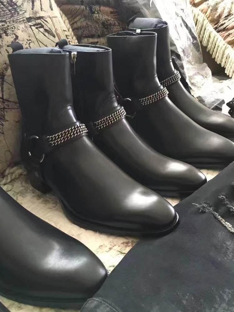 HARNESS BOOTS IN SMOOTH LEATHER