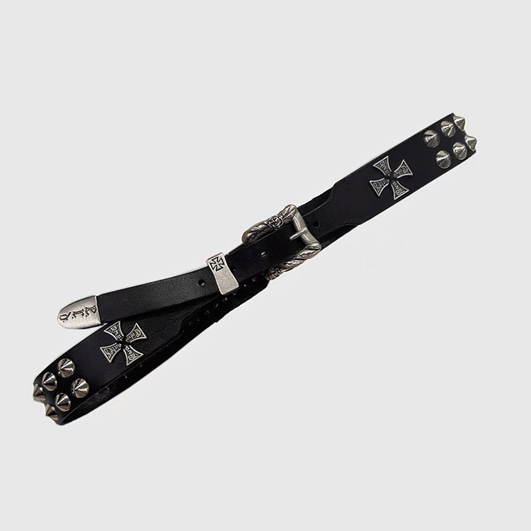 VINTAGE STUDDED DESIGN CRUCIFIXION BELT