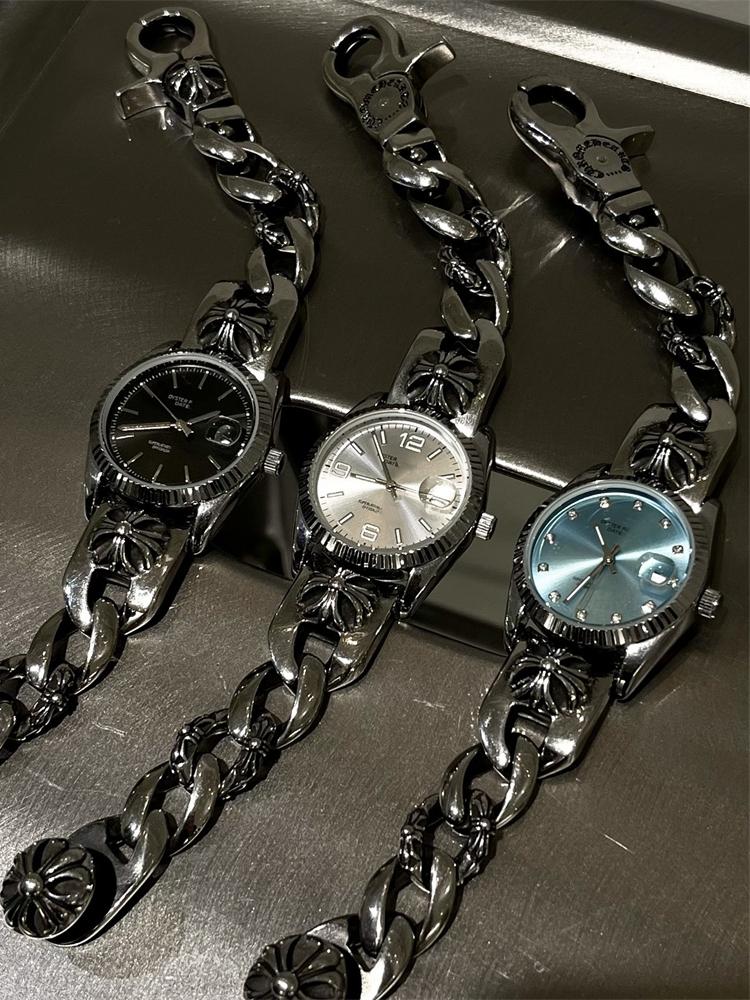 Metal Cross Embossed DateJuset Collection Watches