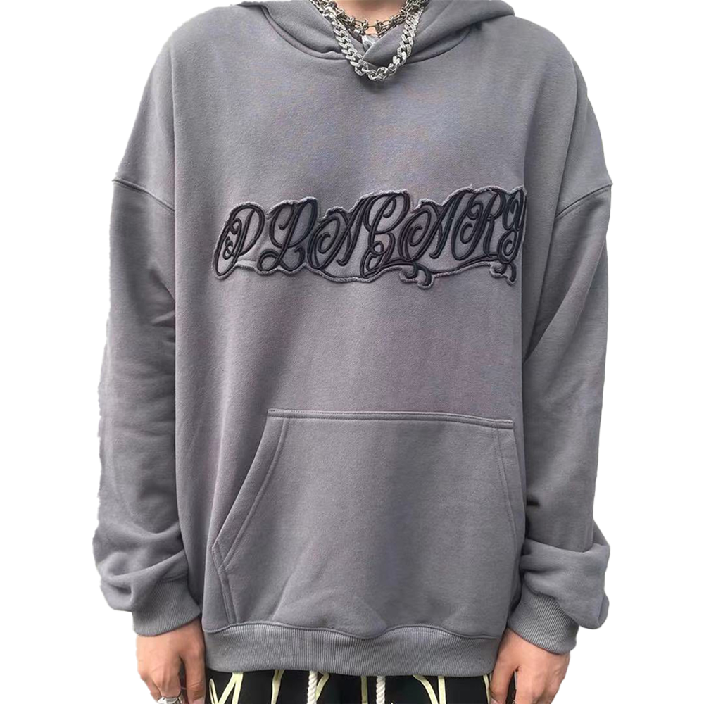 PLAGARY LOGO ROPE EMBROIDERY HOODIE