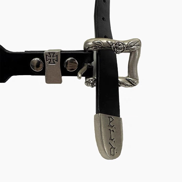 VINTAGE STUDDED DESIGN CRUCIFIXION BELT