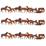 30pcs HO Scale 1:87 Well Painted Horses Farm Animals