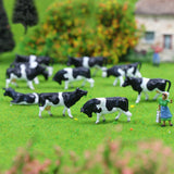 36pcs HO Scale 1:87 Well Painted Cows Horses Farm Animals (Random)