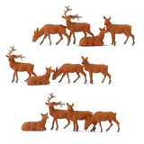 24pcs HO Scale 1:87 Painted Moose Elk Deer Wild Animals