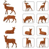 24pcs HO Scale 1:87 Painted Moose Elk Deer Wild Animals