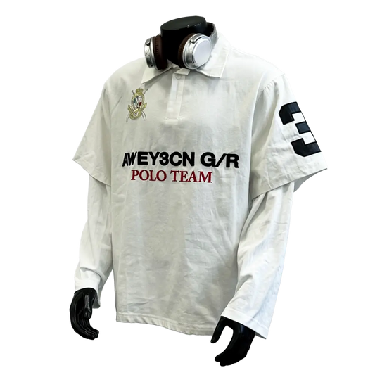 CLASSIC EMBROIDERY TWOFER LAYERED LONG SLEEVE SHIRT