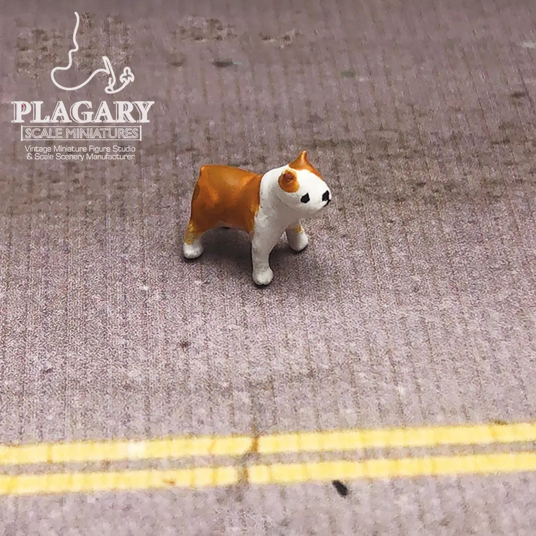 1:64 Bulldog Miniature Figures - Collector's Series Hand-Painted Resin Dogs