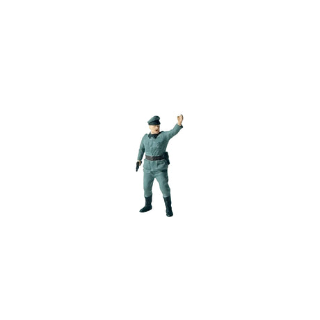 PLAGARY Collector's Series 1/74 scale WWII German waving officer hand-painted resin figure