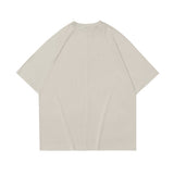 300G Heavyweight Embroidered Logo Aged Short Sleeve T-Shirt